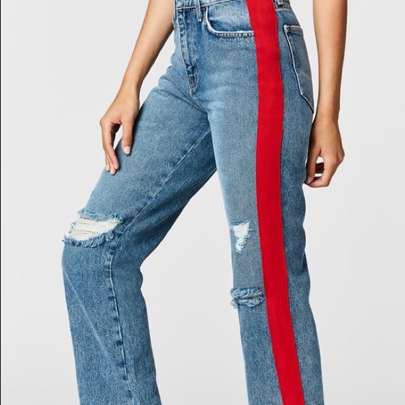 Carmar Ursula Red Stripe Jeans - Picture 2 of 4
